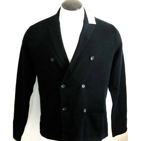 OOBE Brand Men's East Bay Cardigan Double Breasted Sweater Classic Black NWT - Picture 1 of 7